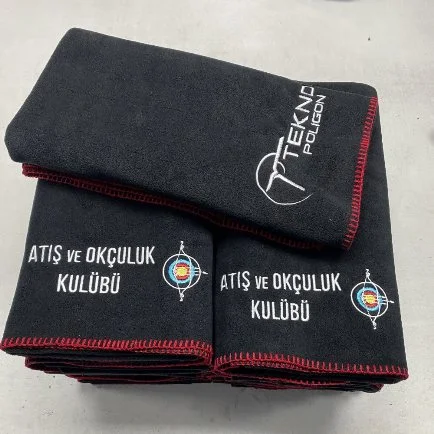 Çoban Dikişli Nakış İşlemeli Siyah Renkli Polar Şal