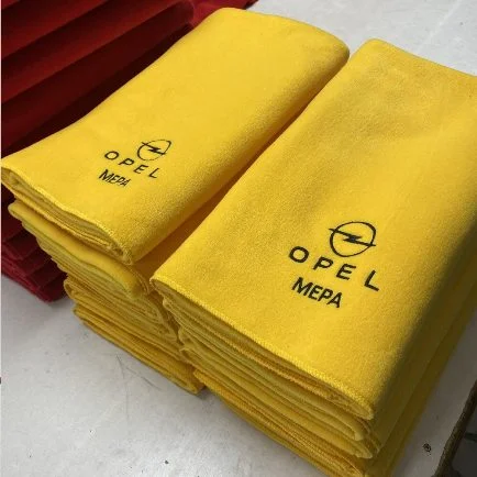 Logo Nakışlı Promosyon Sarı Renkli Polar Şal